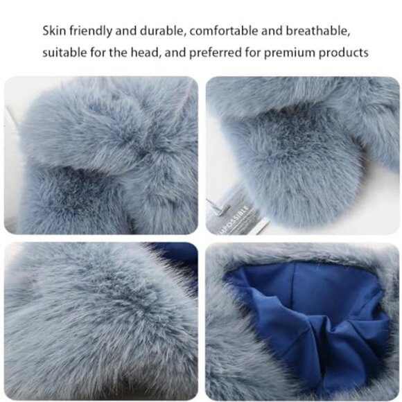 Luxurious Faux Mink Fur Trapper Hat Elegant Minimal Chic Winter Warm main image 5